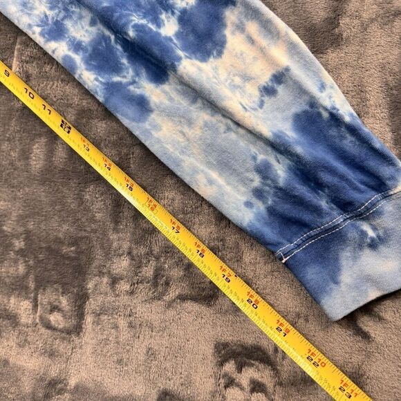 Simply Southern Sz XL BE THE LIGHT Blue Tie Dye Hoodie T Shirt Lighthouse Cotton - Picture 13 of 14